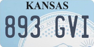 KS license plate 893GVI