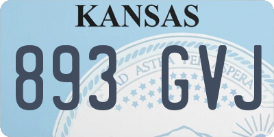 KS license plate 893GVJ
