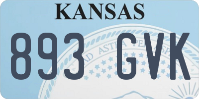KS license plate 893GVK
