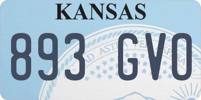 KS license plate 893GVO