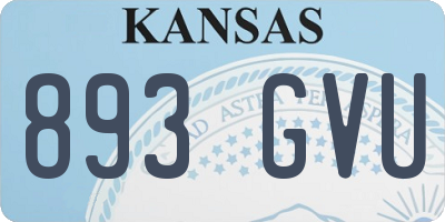 KS license plate 893GVU