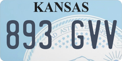 KS license plate 893GVV