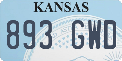 KS license plate 893GWD
