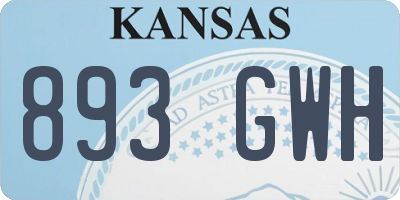 KS license plate 893GWH