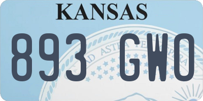KS license plate 893GWO
