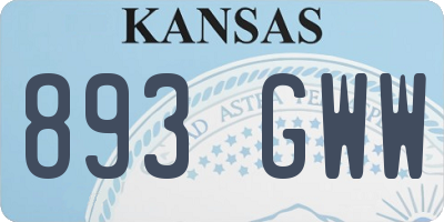 KS license plate 893GWW