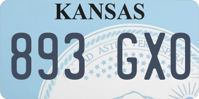 KS license plate 893GXO