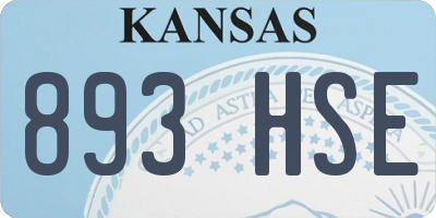 KS license plate 893HSE
