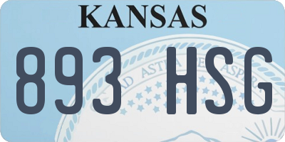 KS license plate 893HSG
