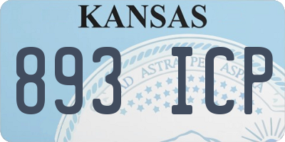 KS license plate 893ICP