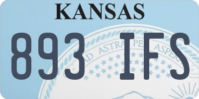 KS license plate 893IFS