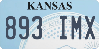 KS license plate 893IMX