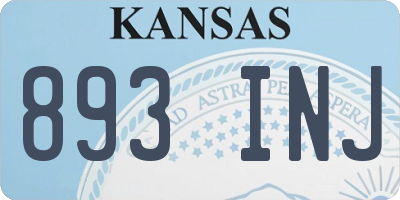 KS license plate 893INJ