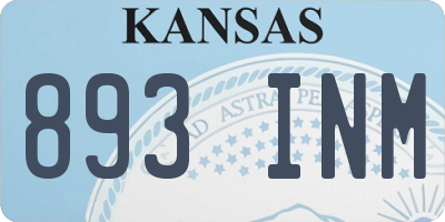 KS license plate 893INM