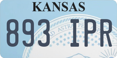 KS license plate 893IPR