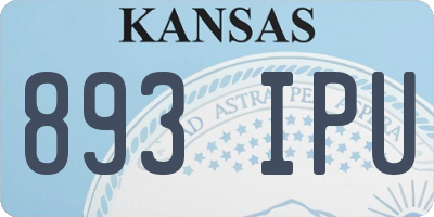KS license plate 893IPU
