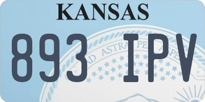 KS license plate 893IPV