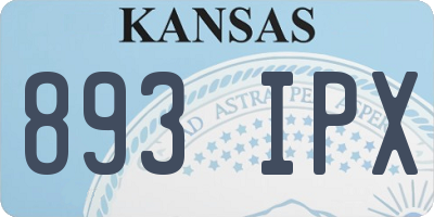 KS license plate 893IPX