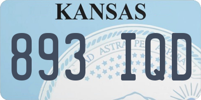 KS license plate 893IQD