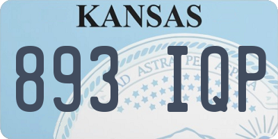 KS license plate 893IQP