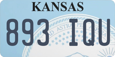 KS license plate 893IQU
