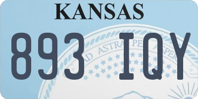 KS license plate 893IQY