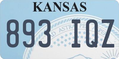 KS license plate 893IQZ