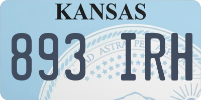 KS license plate 893IRH
