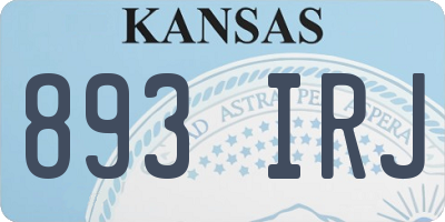 KS license plate 893IRJ