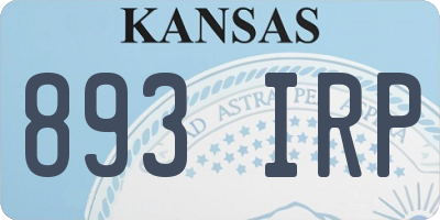 KS license plate 893IRP
