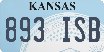 KS license plate 893ISB