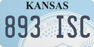 KS license plate 893ISC