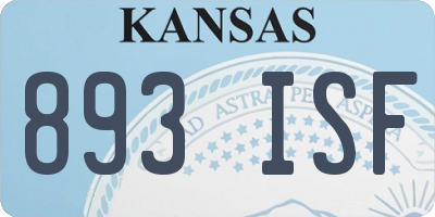 KS license plate 893ISF