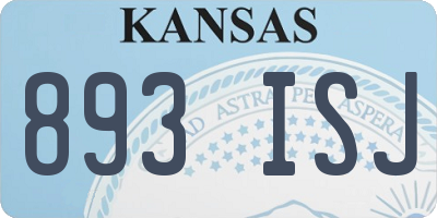 KS license plate 893ISJ