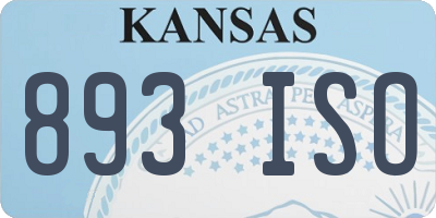 KS license plate 893ISO