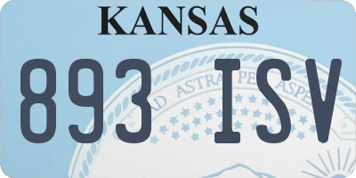 KS license plate 893ISV