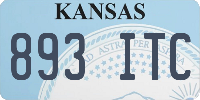 KS license plate 893ITC