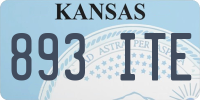 KS license plate 893ITE