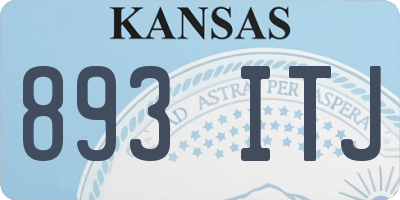 KS license plate 893ITJ
