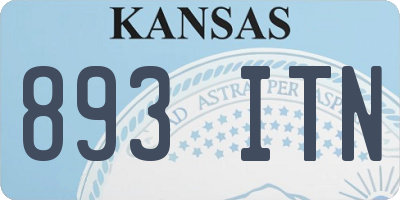 KS license plate 893ITN