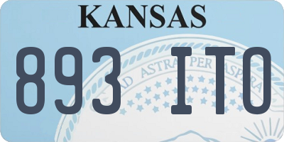 KS license plate 893ITO