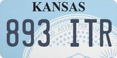 KS license plate 893ITR