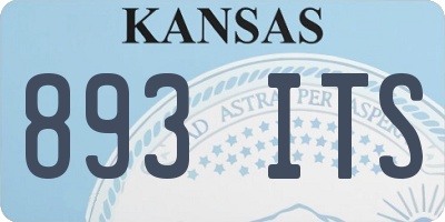 KS license plate 893ITS