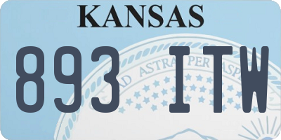 KS license plate 893ITW