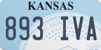 KS license plate 893IVA