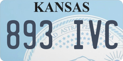 KS license plate 893IVC