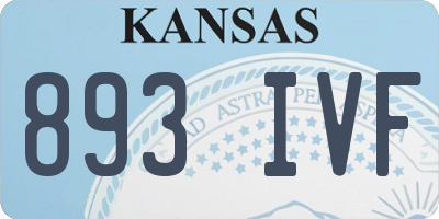 KS license plate 893IVF