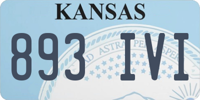 KS license plate 893IVI