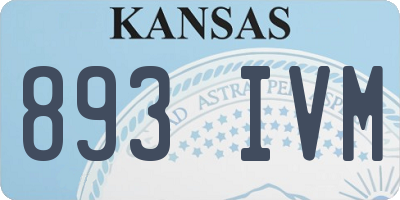 KS license plate 893IVM