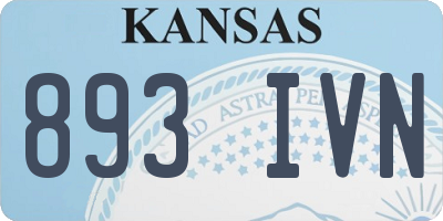 KS license plate 893IVN